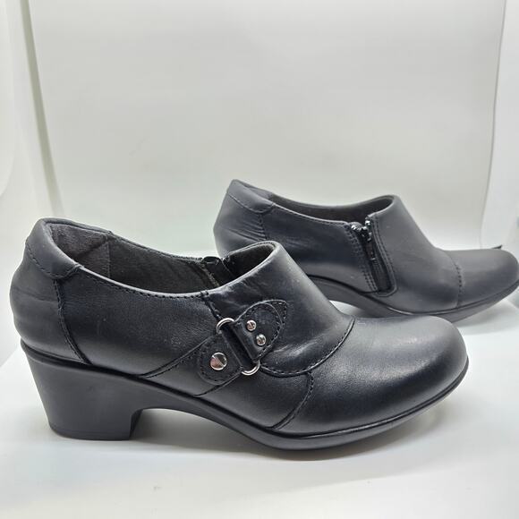 Clarks Collection Mule Slip On-Black-Leather-Women's 7 - Picture 5 of 7
